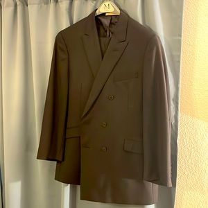 Joseph Abboud double breasted black suit